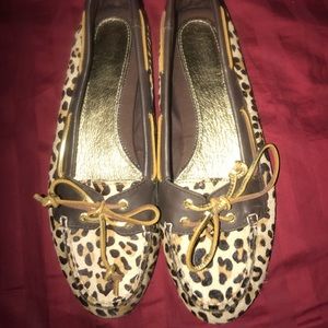 Sperry Top Sider leopard loafers
